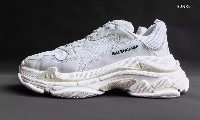 巴黎世家  Balenciaga Triple-S 复古做旧鞋底  白色 图片11