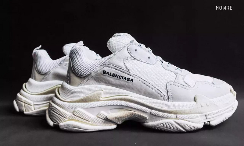 巴黎世家  Balenciaga Triple-S 复古做旧鞋底  白色 图片12