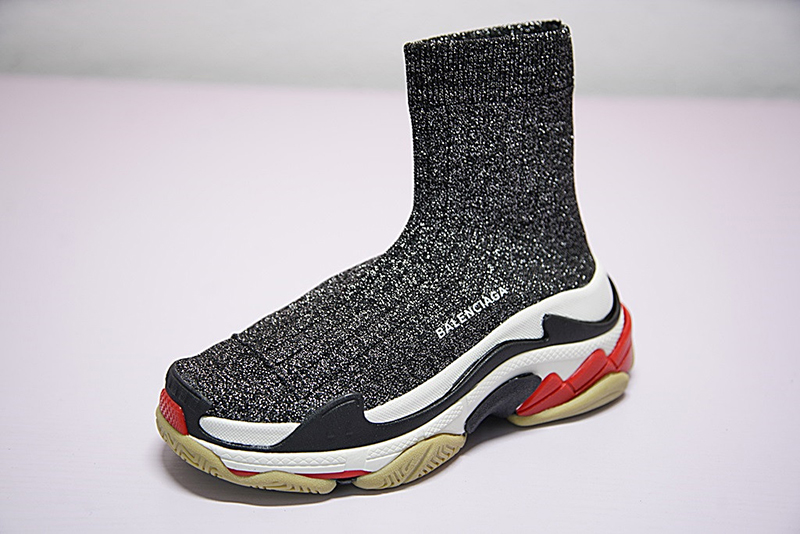 莆田真标 Balenciaga Triple-S knit Mid Sneaker 复古厚底做