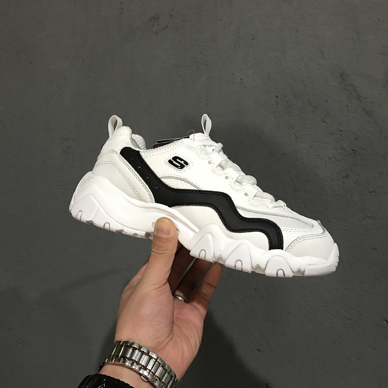 斯凯奇Skechers d-lite II 熊猫鞋 白黑 图片10