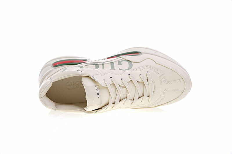 Gucci Rhyton Vintage Trainer Sneaker做旧复古慢跑鞋 象牙白绿红 图片6