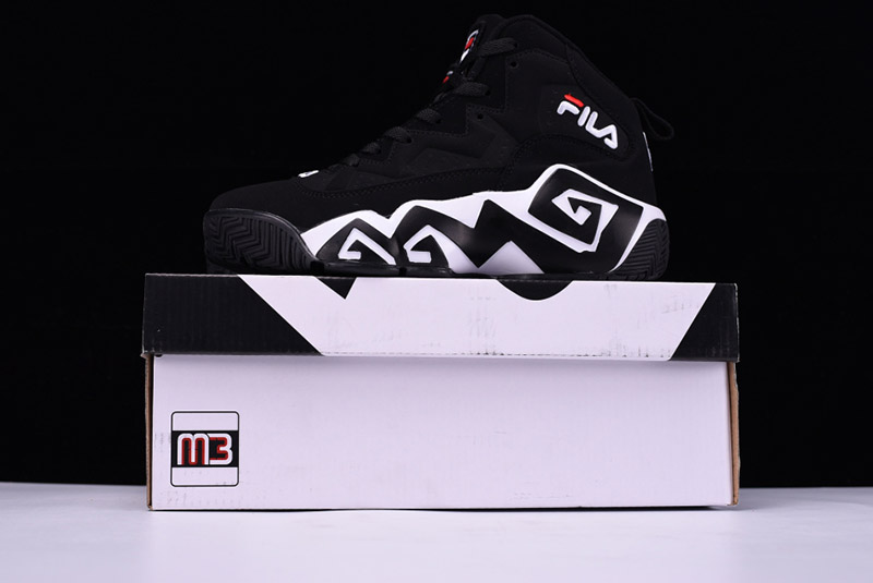 Fila Classic Jamal Mashburn MB1代文化百搭篮球鞋黑白红 图片1