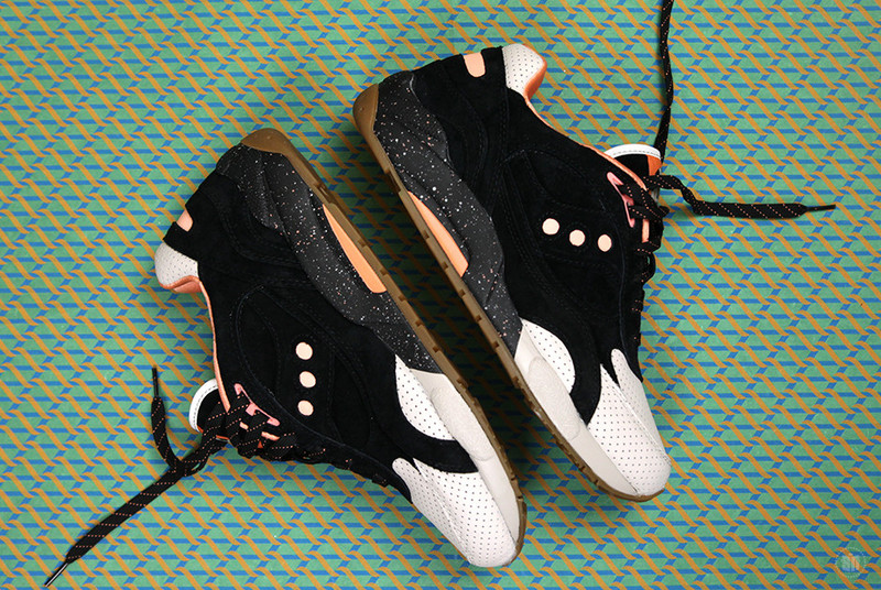 Feature x Saucony G9 Shadow 6 High Roller 复古跑鞋 黑米白粉 图片6