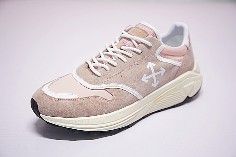 Off-white Arrow detail Low Sneakers 低帮复古慢跑鞋“珊瑚粉米白”