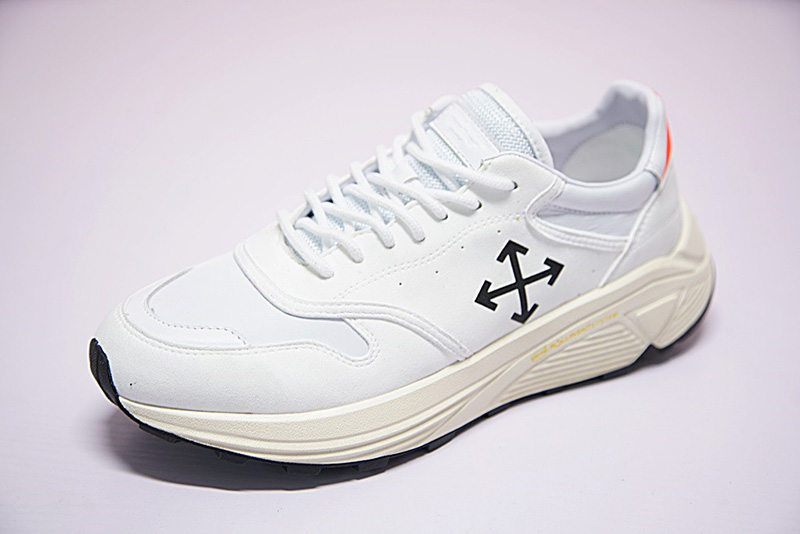 Off-white Arrow detail Low Sneakers 低帮复古慢跑鞋“白黑桔红”