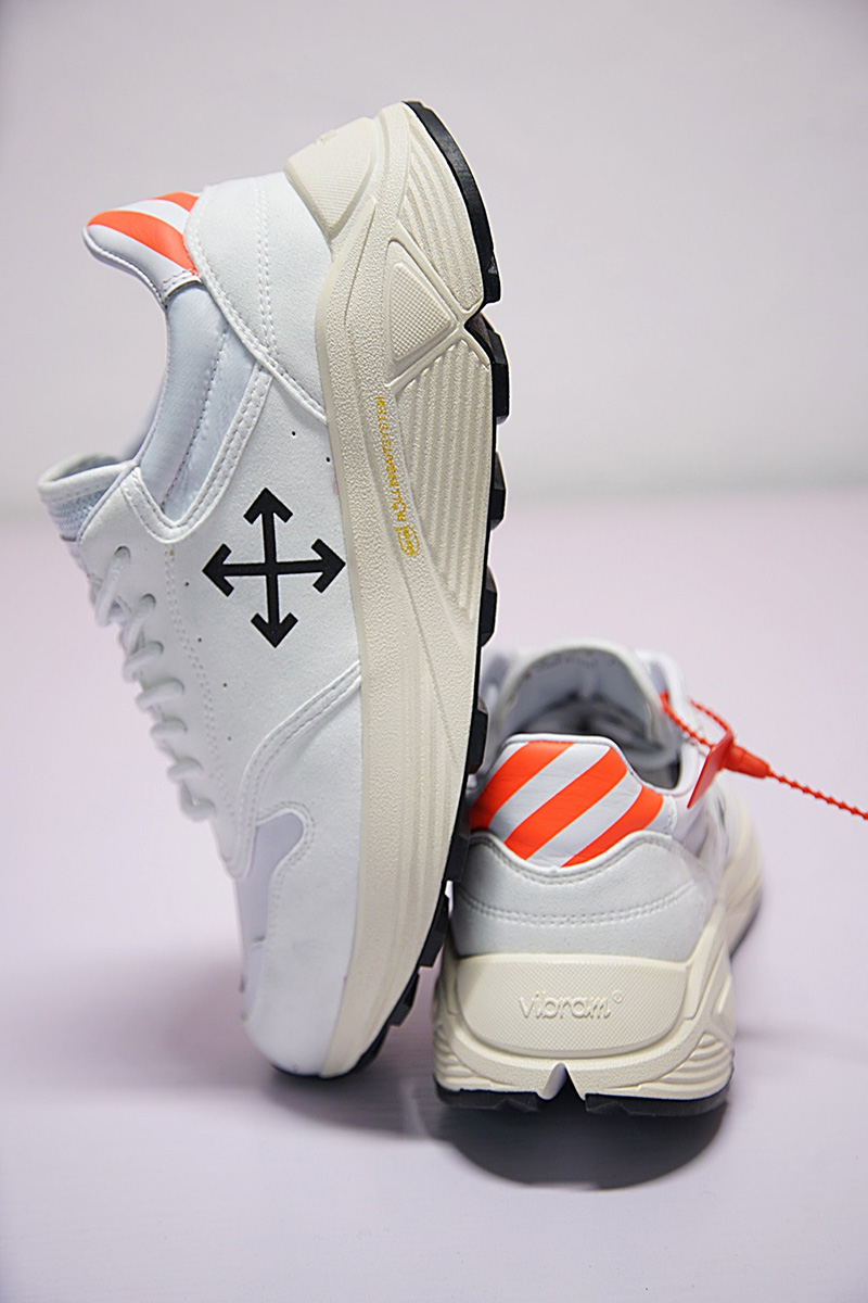 Off-white Arrow detail Low Sneakers 低帮复古慢跑鞋白黑桔红 图片7