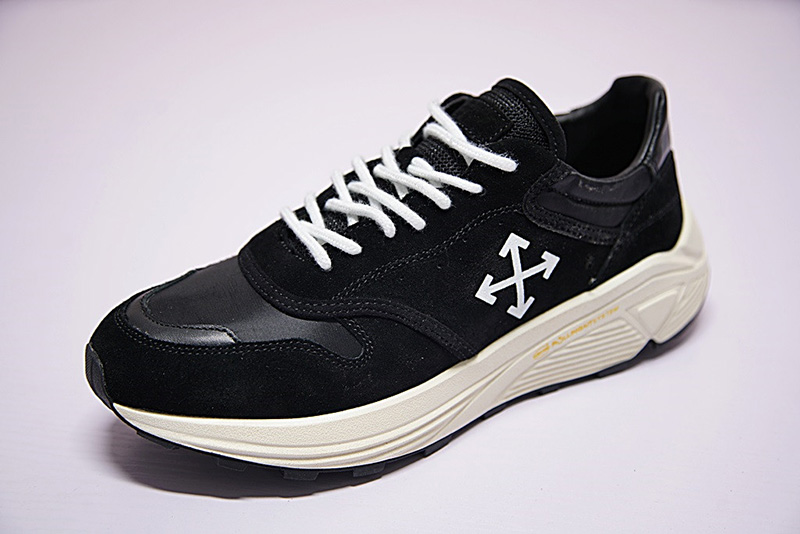 Off-white Arrow detail Low Sneakers 低帮复古慢跑鞋“黑米白”