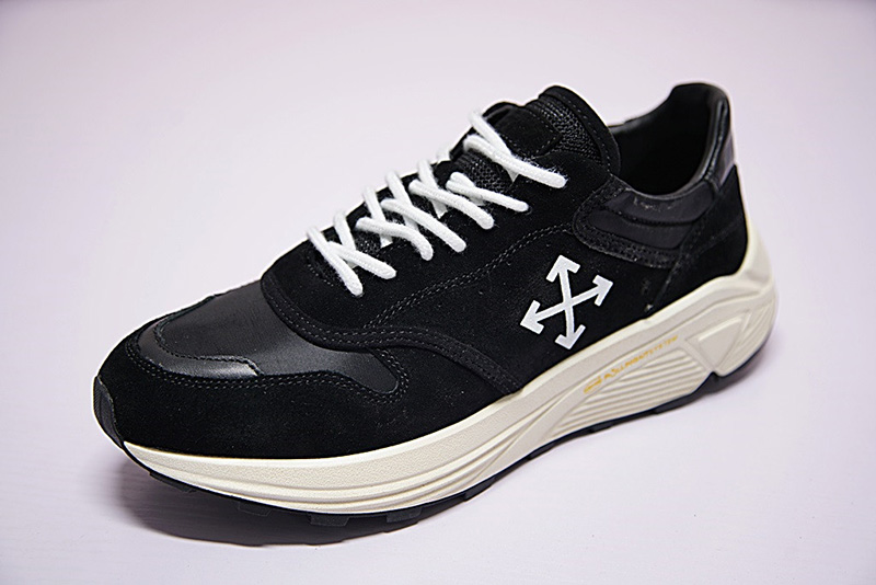 Off-white Arrow detail Low Sneakers 低帮复古慢跑鞋黑米白 图片1