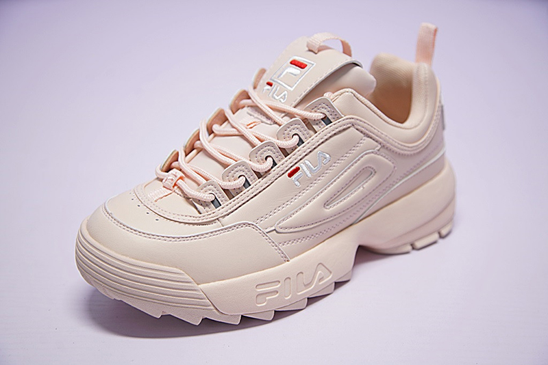 FILA Disruptor II 2代大锯齿厚底增高修腿百搭慢跑鞋冰淇淋粉 图片1