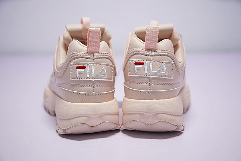 FILA Disruptor II 2代大锯齿厚底增高修腿百搭慢跑鞋冰淇淋粉 图片5