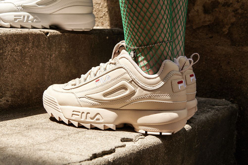 FILA Disruptor II 2代大锯齿厚底增高修腿百搭慢跑鞋冰淇淋粉 图片7