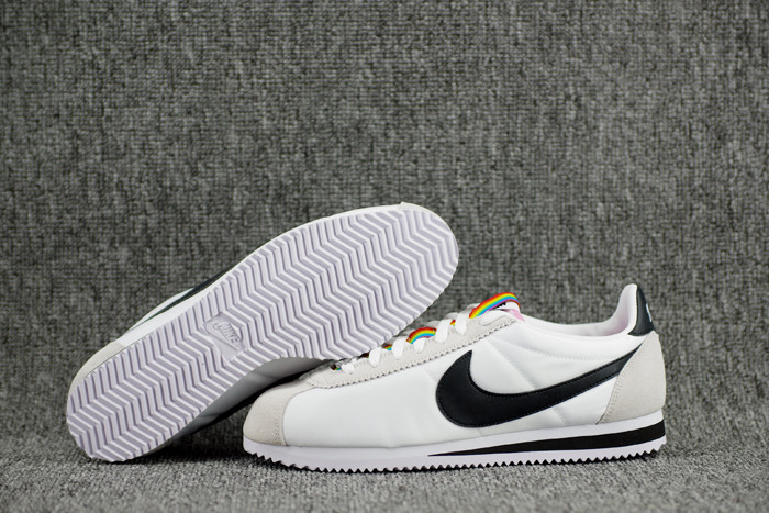 Nike Classic Cortez Be true QS 经典阿甘复古板鞋七彩白黑 图片2