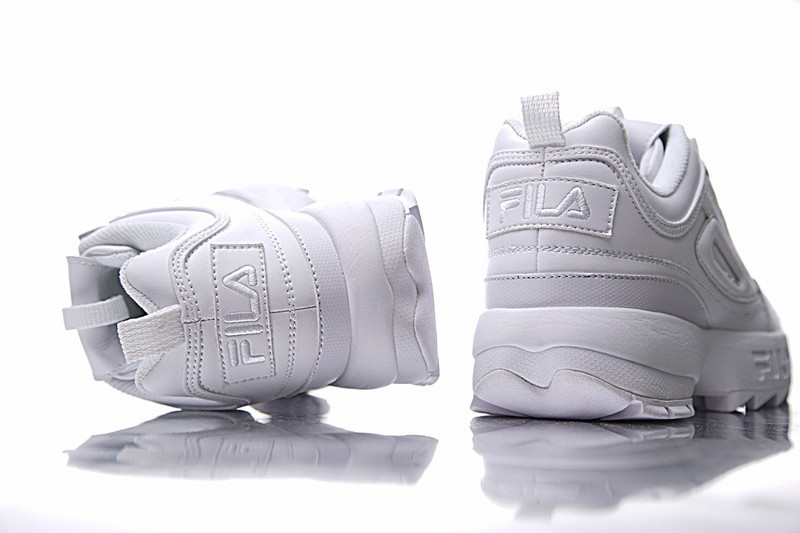 FILA Disruptor 2  二代大锯齿厚底增高百搭慢跑鞋  全白 图片6