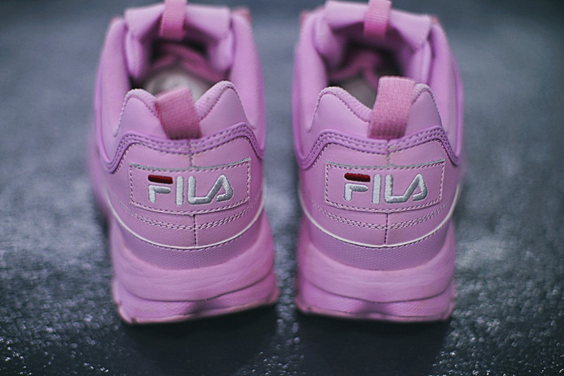 FILA Disruptor 2  二代大锯齿厚底增高百搭慢跑鞋  冰淇淋粉 图片13