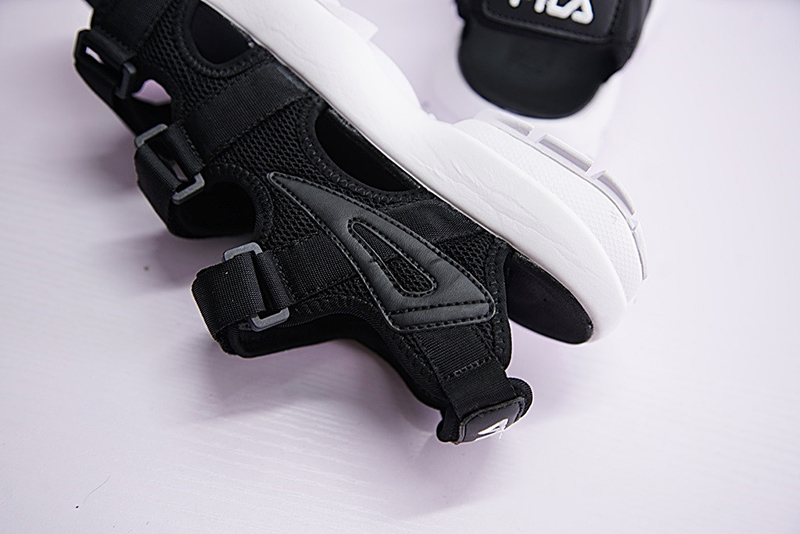 FILA disruptor2 sandal 破坏者2夏季沙滩魔术贴厚底凉鞋黑白 图片5