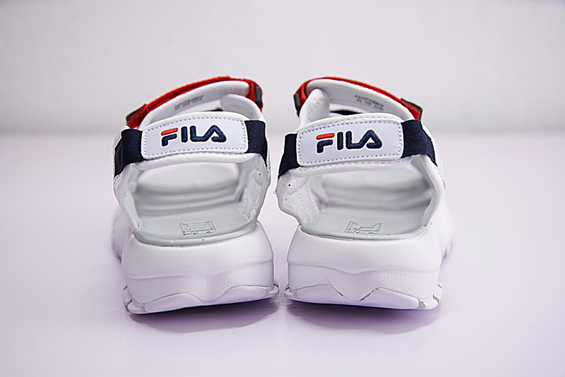FILA disruptor2 sandal 破坏者2夏季沙滩魔术贴厚底凉鞋白红深蓝 图片5