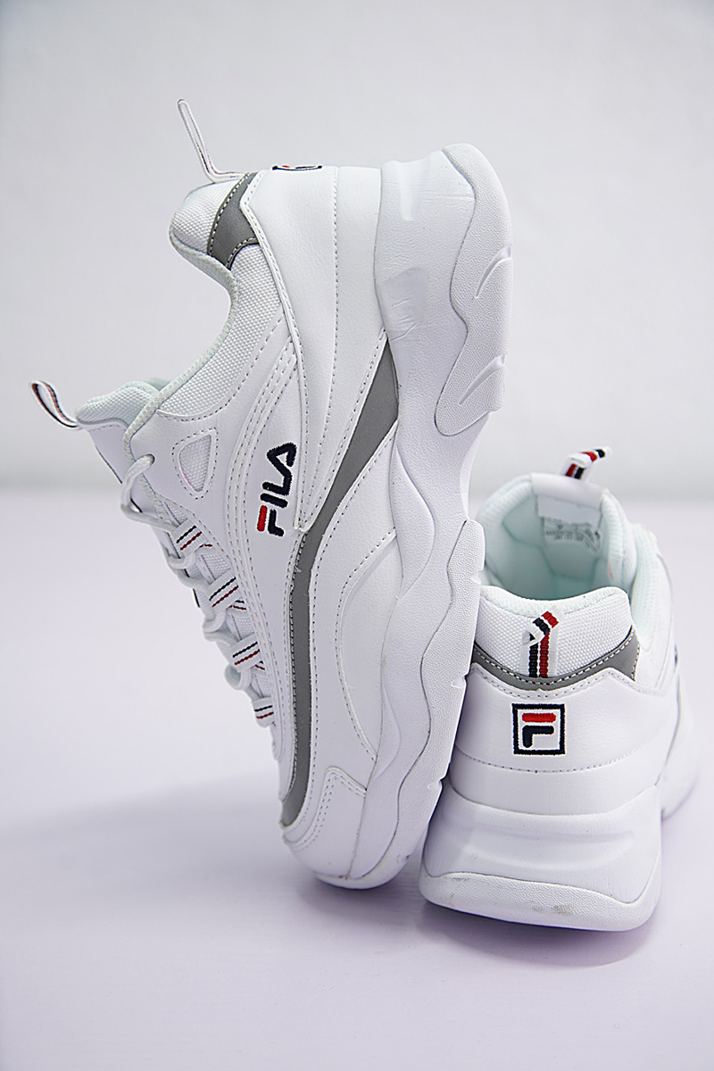 米兔品牌联名Folder x 斐乐FILA Ray 男女百搭增高情侣老爹鞋白蓝红银 图片7