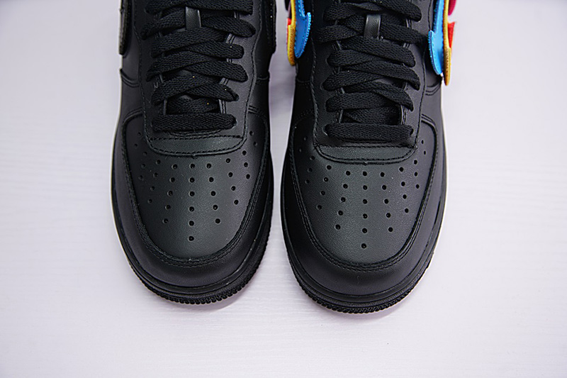 NIKE AIR FORCE 1 07 QS SWOOSH PACK 魔术贴黑彩勾 图片2