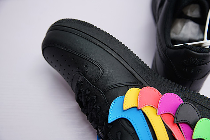 NIKE AIR FORCE 1 07 QS SWOOSH PACK 魔术贴黑彩勾 图片3